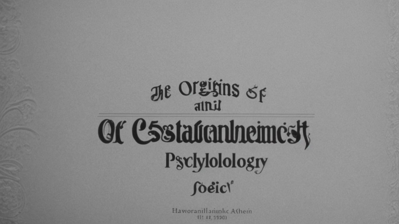 Origins and Establishment of Psychology